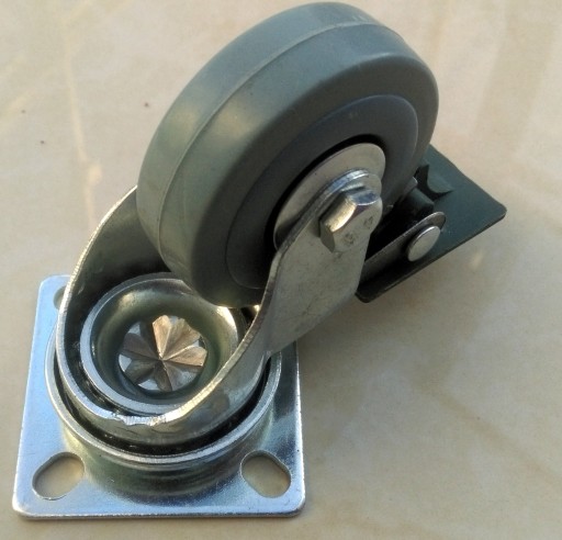 Колесо 50 мм серое 40 кг колесный тормоз HABI Wheels
