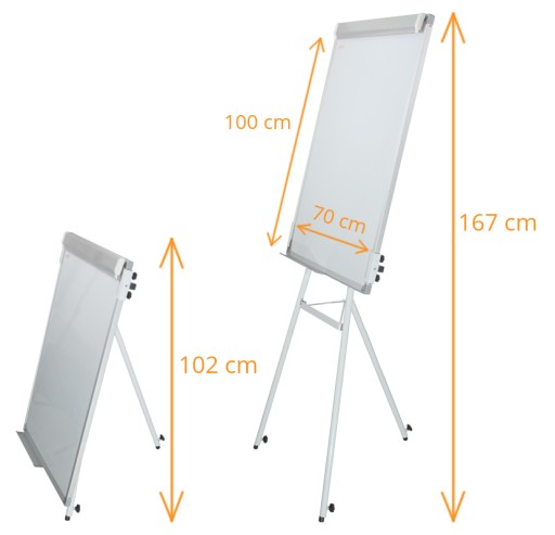 Flipchart 70x100 magnetyczny suchościera regulacja