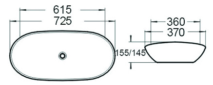 MEXEN GABI НАСТОЛЬНАЯ РАКОВИНА 61x36 см, СТАНДАРТ