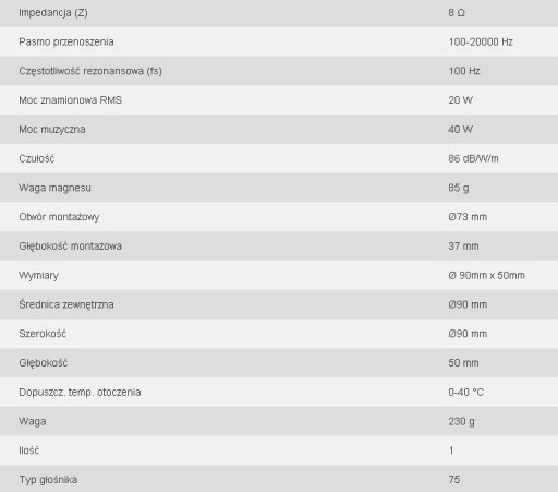 Monacor SPE-70/WS Полнодиапазонный динамик 20WRMS