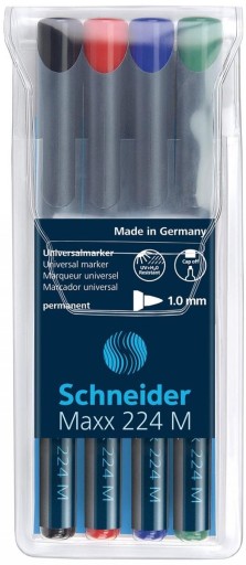 Zestaw foliopisów SCHNEIDER Maxx 224 M 1,0mm 4 kolory