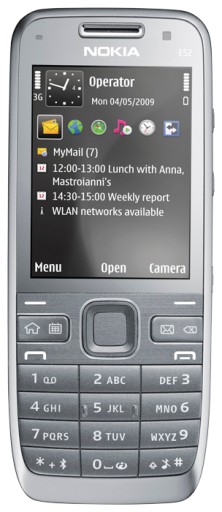 Telefon komórkowy Nokia E52 64 MB / 128 MB 3G srebrny