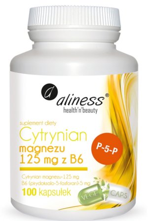 CYTRYNIAN MAGNEZU + B6 P-5-P 100 kaps VEGE Aliness