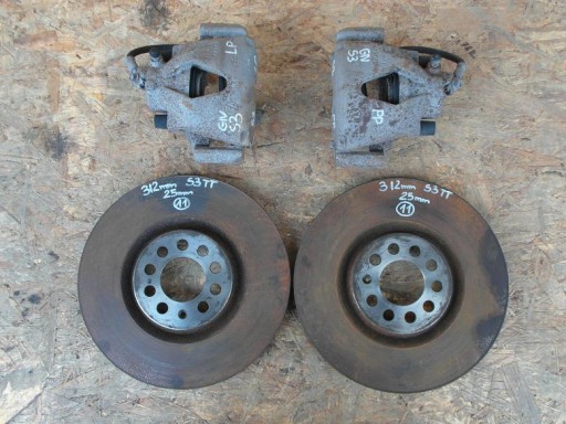 AUDI A3 S3 8L TT 8N GOLF IV LEON I SWAP ZACISKI TARCZE PRZÓD PRZEDNIE 312mm