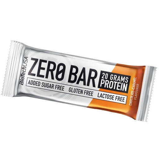 BIOTECH USA ZERO BAR 50g PYSZNY BATON BIAŁKOWY CZEKOLADA - KARMEL
