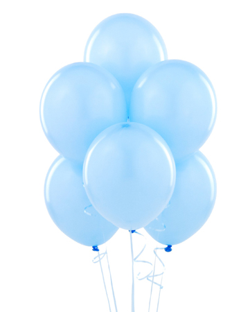 Balony Pastelowe BŁĘKITNE Niebieskie Urodziny Chrzest Komunia 100szt.