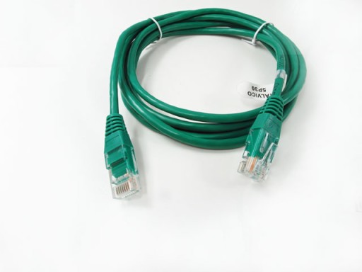 kabel sieciowy patch cord RJ45 UTP 3,0m ZIELONY