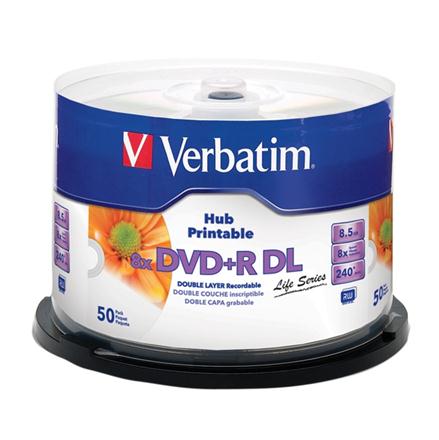 VERBATIM DVD+R DL Printable 8,5GB 8x cake 50 Wa-Wa