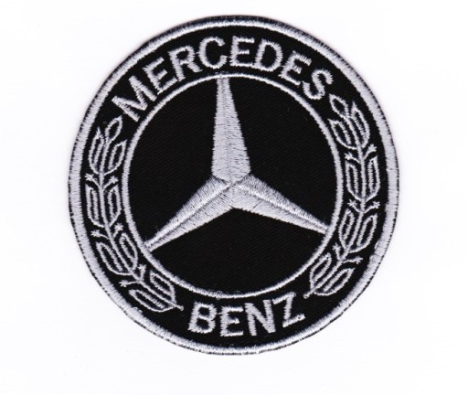 VAR Naszywki MERCEDES 8 CM czarno- j. szary 1