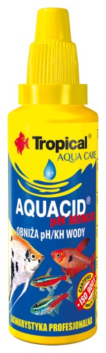 TROPICAL AQUACID pH MINUS 30ml OBNIŻA pH i KH WODY