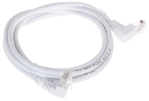 Patchcord RJ45/2.0-KK/W kątowy kat.5e 2.0m ABCV