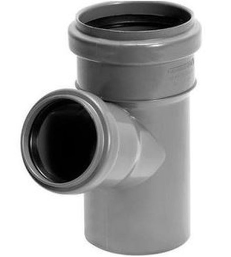 Kanalizacja 75mm trójnik redukcyjny 75/50/67° PCV/PP ik244
