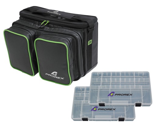 TORBA Z 2 PUDEŁKAMI DAIWA PROREX 400 - 39x25x26cm