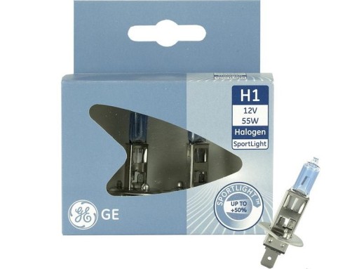 ŻARÓWKA GE H1 SPORTLIGHT +50 KOMPLET 2+2 W5W BLUE