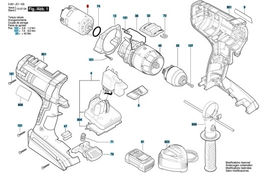 BOSCH SILNIK WKRĘTARKI GSR 36 VE-2-Li GSB 36