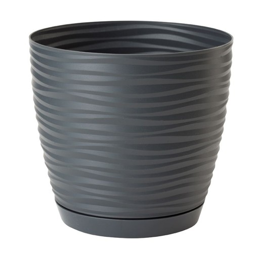 Doniczka sahara petit 14,7 cm x 14,7 x 13,65 cm średnica 14,7 cm grafit