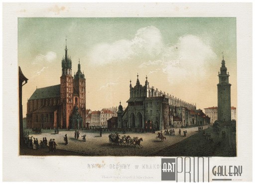 KRAKÓW Rynek Główny Sukiennice Walter 1862 r.