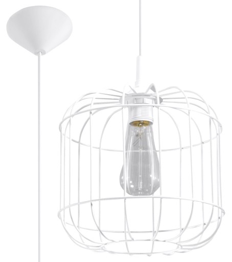 CELTA Loft Design Nowoczesna Lampa Wisząca Biała