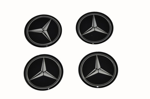 emblematy na kołpaki MERCEDES 56mm elastyczne 4szt