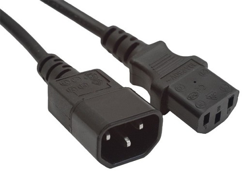 PRZEDŁUŻACZ DO KABEL ZASILAJĄCY 3-PIN 1,8m ATX IEC