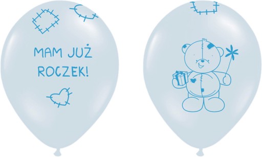 BALONY NA CHRZEST URODZINY ROCZEK - WYS. 24H