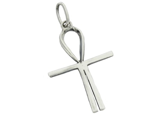 Ciekawy srebrny wisiorek,amulet-krzyż ATLANTÓW- 07
