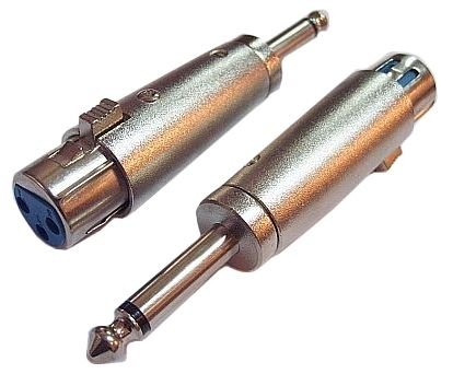 Przejście wtyk jack 6,3 mono / gn XLR 3pin (1319)