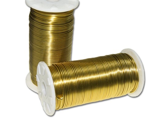 DRUT FLORYSTYCZNY 40 METRÓW ZŁOTY - 1.0mm 100 gram