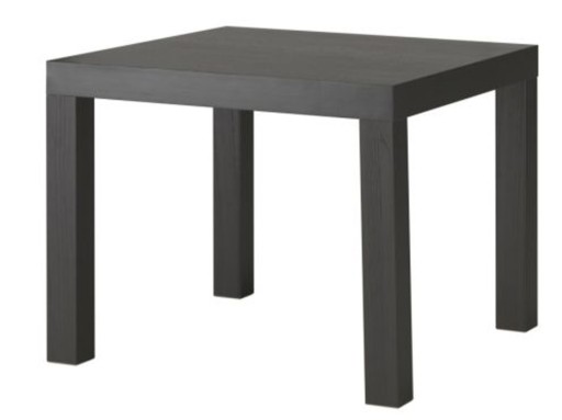 IKEA LACK stolik kawowy 55x55 cm CZARNOBRĄZOWY