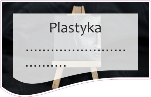 Naklejka na zeszyt SZ44 Plastyka -4szt