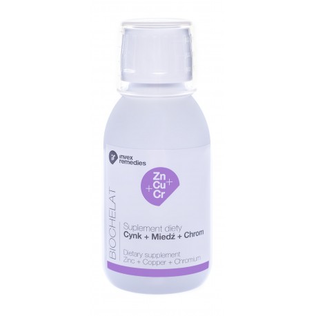 INVEX REMEDIES BIOCHELAT Zn-Cu-Cr CYNK MIEDŹ CHROM