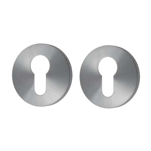 Rozetka na wkładkę, szyld okrągły, komplet INOX
