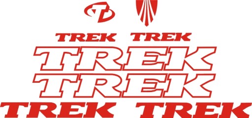TREK czerwone naklejki rower 3-4B RÓŻNE KOLORY