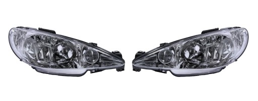 REFLEKTOR LAMPA PRZÓD PEUGEOT 206 98- CC KOMPLET