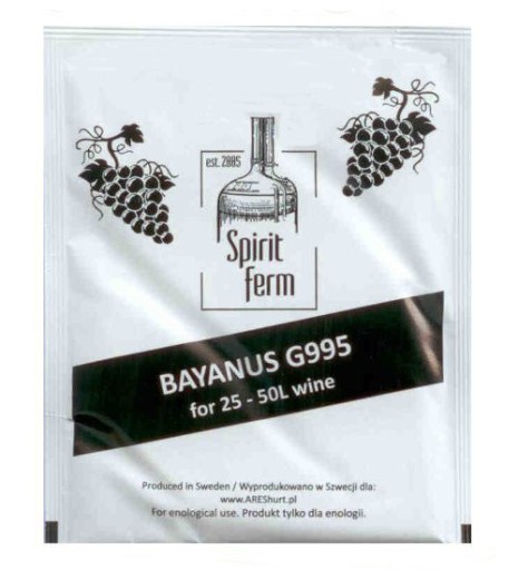 SPIRITFERM BAYANUS G995 DROŻDŻE TRUDNA FERMENTACJA