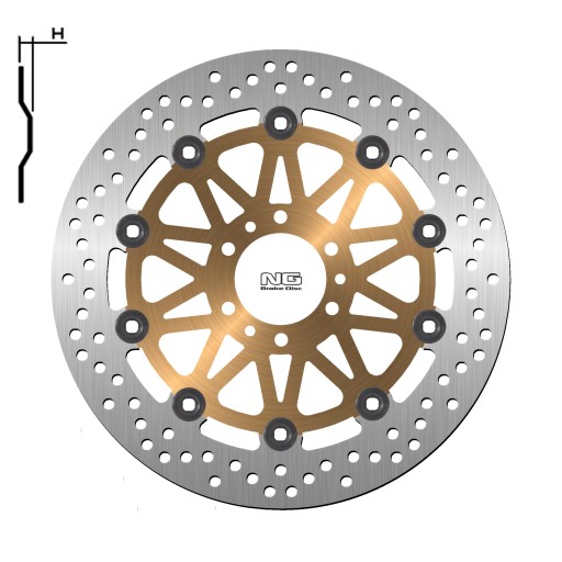 NG752 TARCZA HAMULCOWA GL1800 GOLD WING F6B 13-16