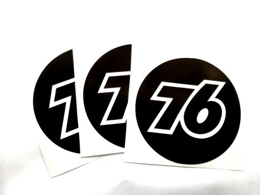 76 BLACK cult, rot, classic naklejka sticker