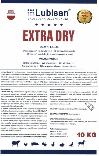 LUBISAN Extra Dry 10kg dezynfekcja króliki, bydło