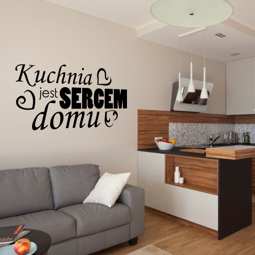 Naklejki do kuchni 100cm x 50cm Wzór Kuchnia serce