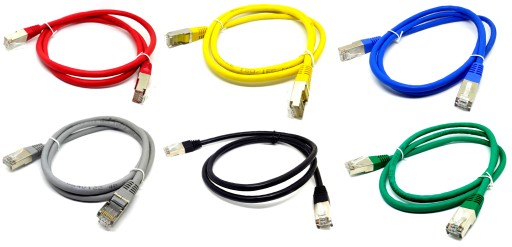 Patchcord ekranowany RJ45 FTP CAT.5e 3m kolor FV