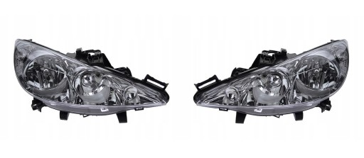 REFLEKTOR LAMPA PRZÓD PEUGEOT 207 06- KOMPLET L+P