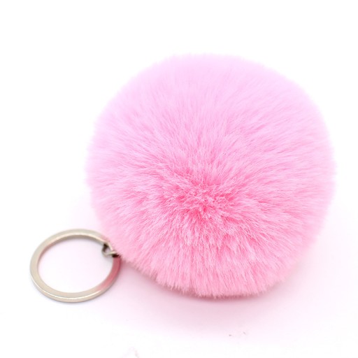 POMPON BRELOK FUTRO KEYCHAIN ZAWIESZKA DO KLUCZY