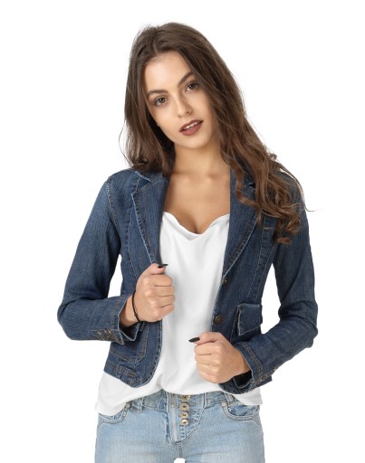 Żakiet Marynarka Katana Damska Jeans Dżins 121 r M