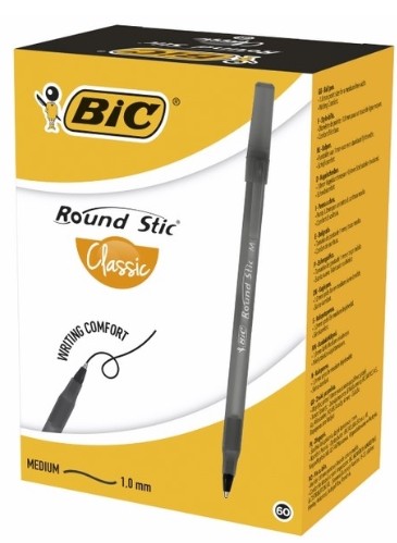 Długopis BIC Round Stic Classic czarny 60 sztuk