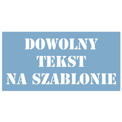 Szablony z tworzywa Litery dowolny tekst wys 10cm