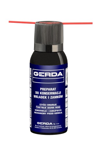 PREPARAT GERDA SPRAY SMAR DO KONSERWACJI ZAMKÓW KŁÓDEK WKŁADEK 100ml