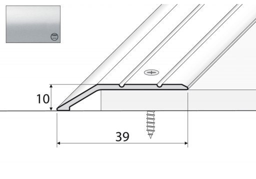 Listwa zakończeniowa A11 aluminiowa 90cm SREBRO