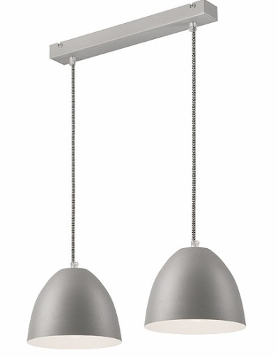 2 LAMPA WISZĄCA LISTWA LIVIA LOFT SREBRNA BIAŁA