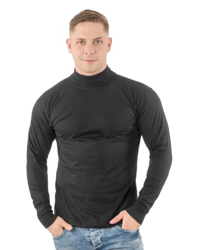 Elegancki Sweter Golf Męski Golfy WXM r XXL czarny