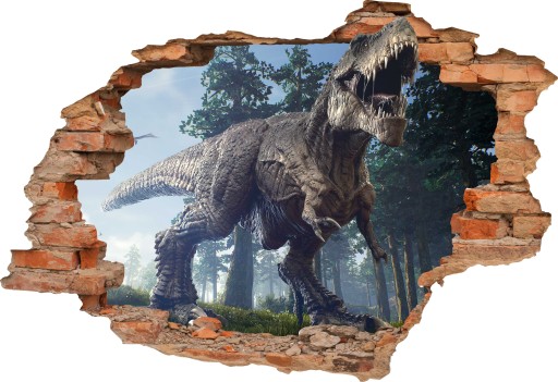 Naklejki na ścianę 3D DINOZAUR DINOZAURY 130x90cm